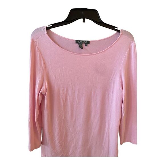 Lauren Ralph Lauren Baby Pink prep Powder pink  Basic Top Size Medium - Picture 2 of 5